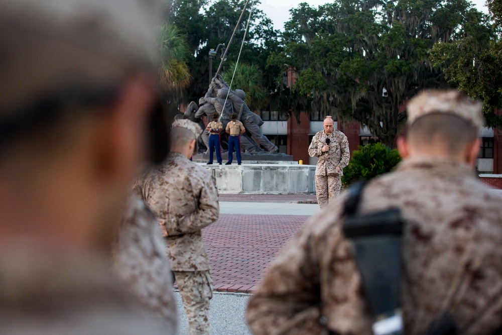 Lima Company Eagle, Globe, and Anchor Ceremony