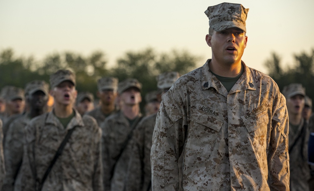 Lima Company Eagle, Globe, and Anchor Ceremony