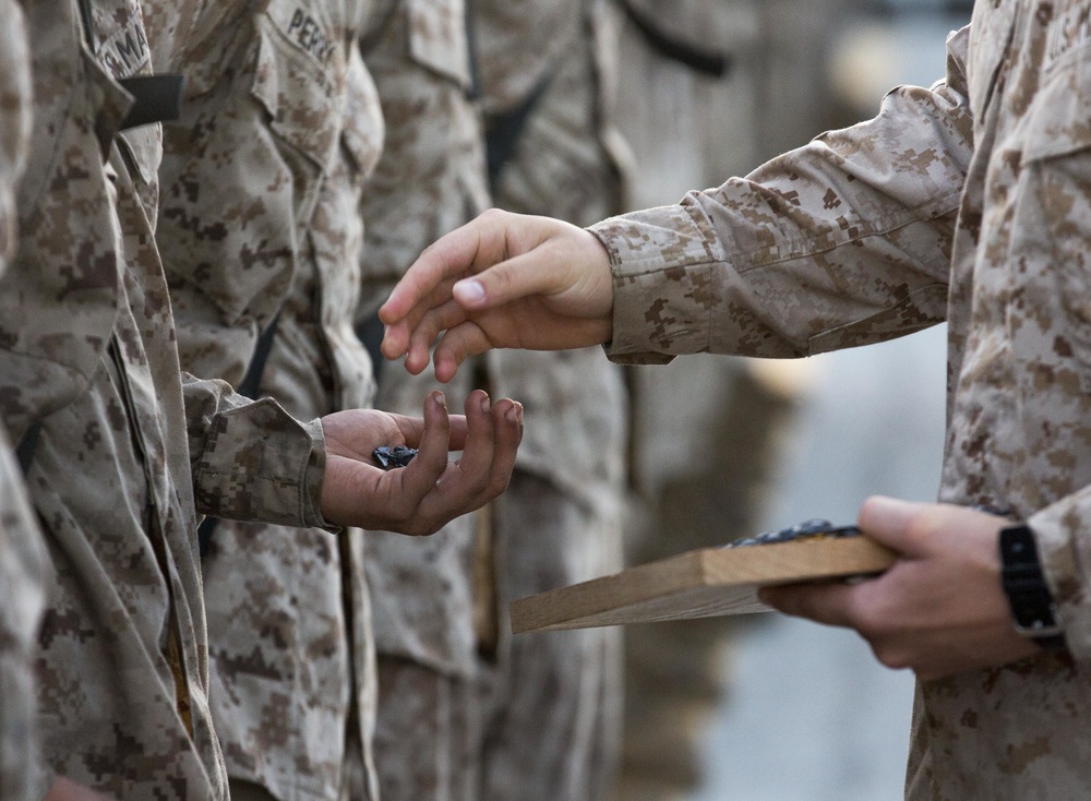 Lima Company Eagle, Globe, and Anchor Ceremony