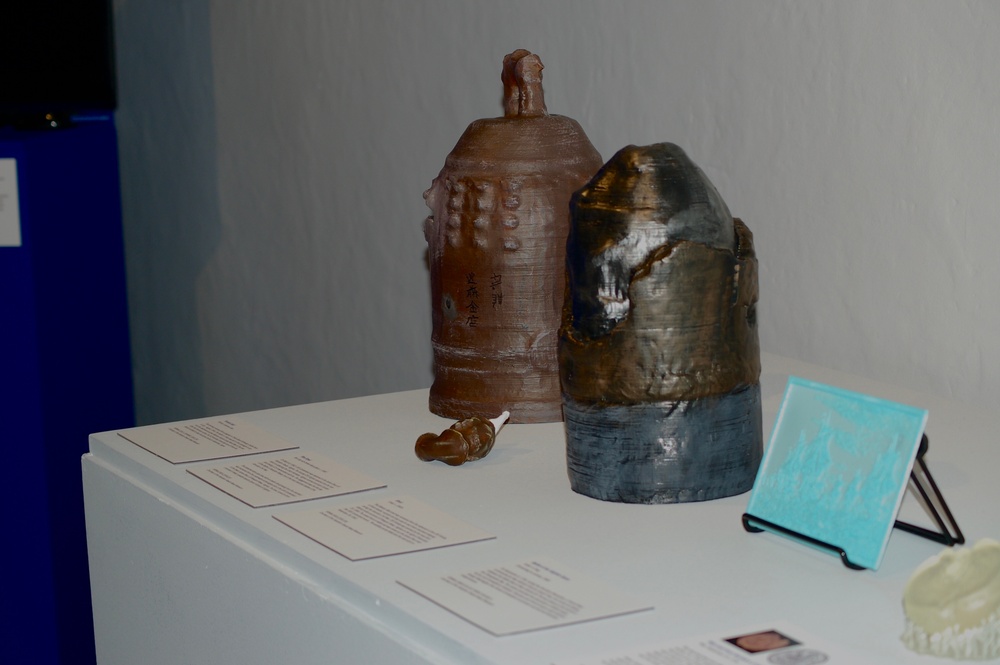 3D printed artifacts on display