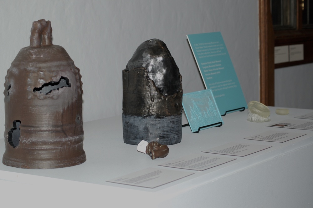 3D printed artifacts on display