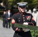 The Vice President, Secretary of the Interior and Deputy Secretary of Defense participate in a flag presentation ceremony