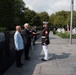 The Vice President, Secretary of the Interior and Deputy Secretary of Defense participate in a flag presentation ceremony