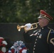 The Vice President, Secretary of the Interior and Deputy Secretary of Defense participate in a flag presentation ceremony