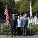 The Vice President, Secretary of the Interior and Deputy Secretary of Defense participate in a flag presentation ceremony