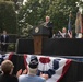 The Vice President, Secretary of the Interior and Deputy Secretary of Defense participate in a flag presentation ceremony