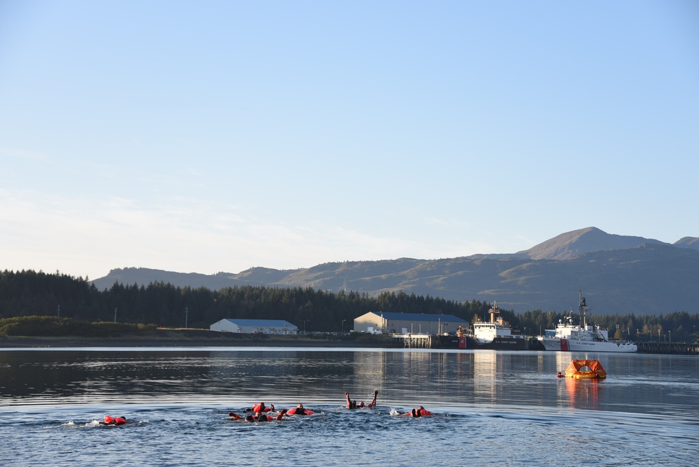 Coast Guard Air Station Kodiak conducts annual aviation water survival training