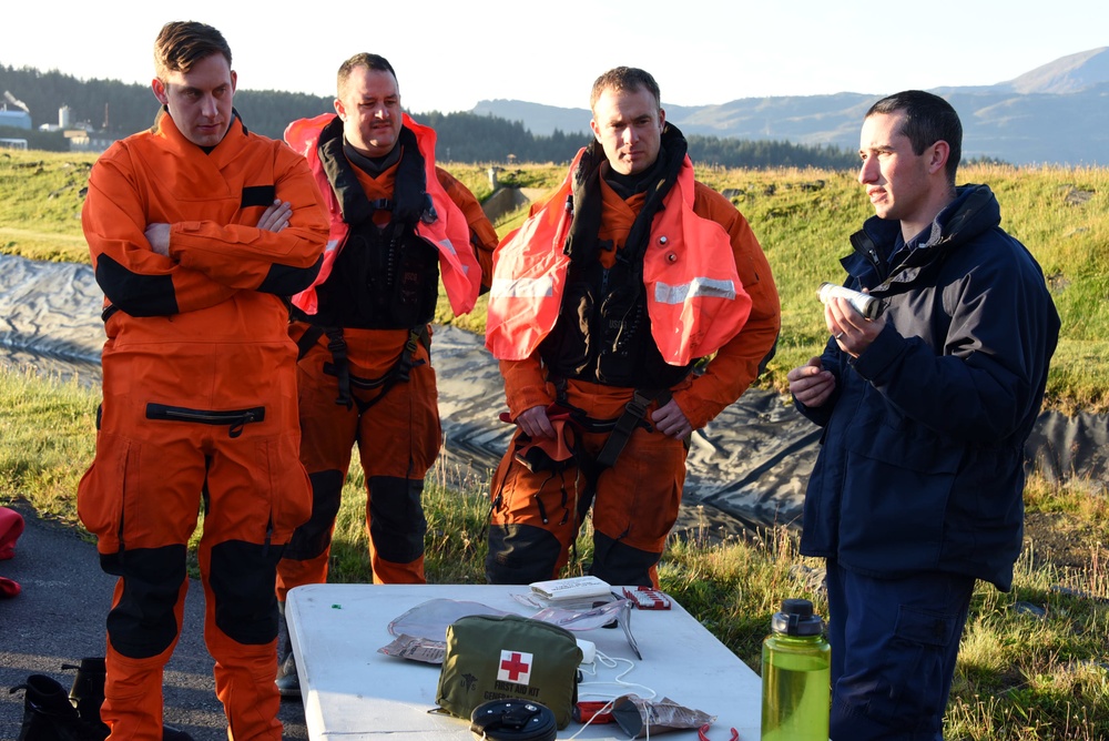 Coast Guard Air Station Kodiak conducts annual aviation water survival training