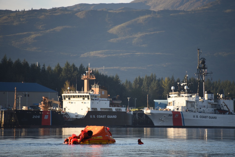 Coast Guard Air Station Kodiak conducts annual aviation water survival training