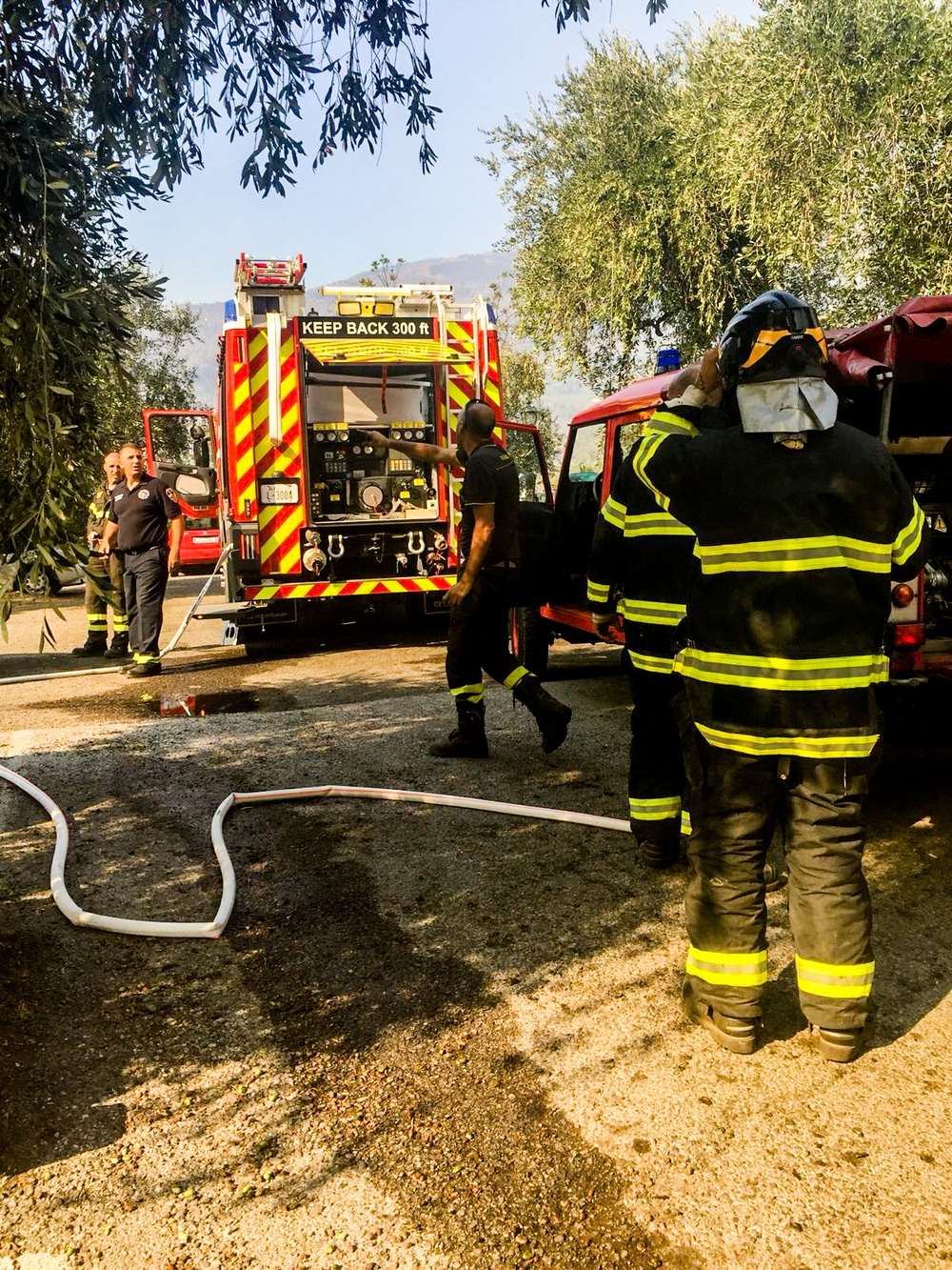 Camp Darby Firefighters Join Fight to Combat Massive Wildfire Near Pisa