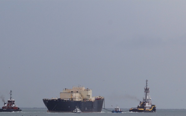 STURGIS vessel en route to Brownsville for final shipbreaking and recycling