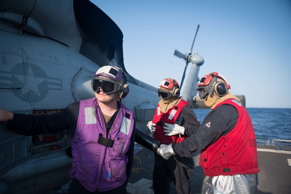 Stockdale Sailors Refuel MH-60R Sea Hawk