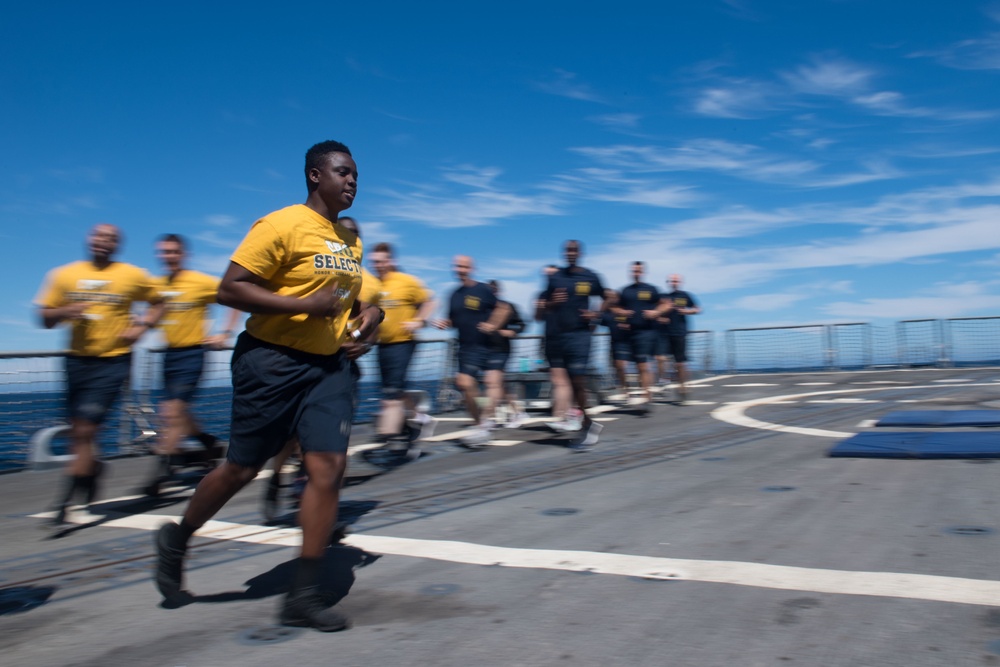Cheif Selects PT on Stockdale Flight Deck