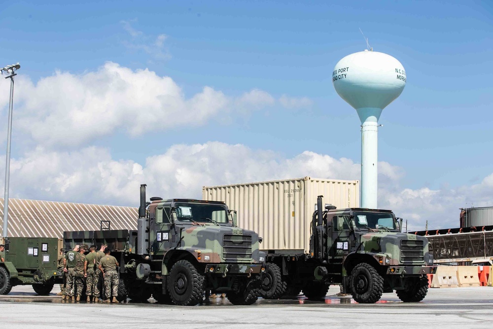 2nd MAW Marines conduct washdown and prepare equipment for TJ18