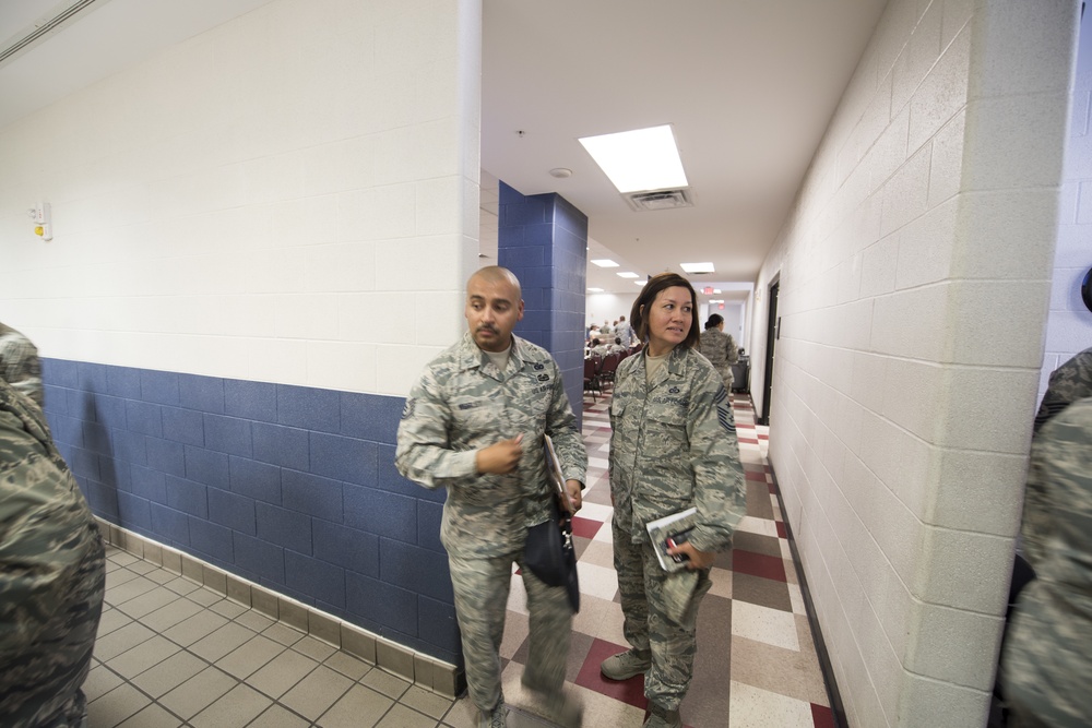 U.S. Chief Master Sgt. JoAnne S. Bass, 2nd Air Force Command Chief distinguished visit