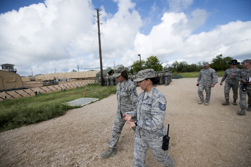 U.S. Chief Master Sgt. JoAnne S. Bass, 2nd Air Force Command Chief distinguished visit