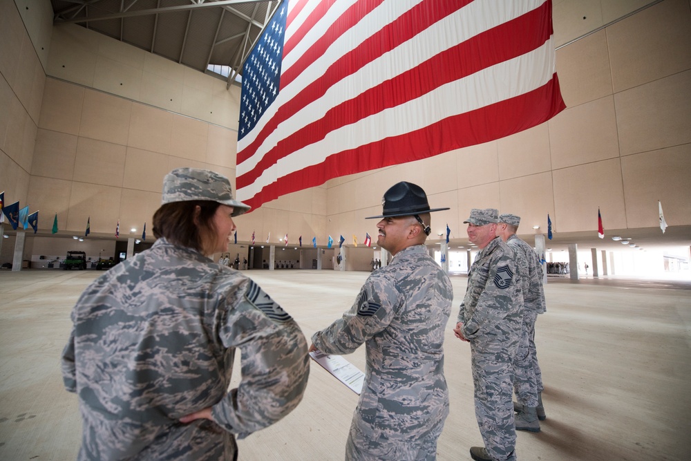 U.S. Chief Master Sgt. JoAnne S. Bass, 2nd Air Force Command Chief distinguished visit