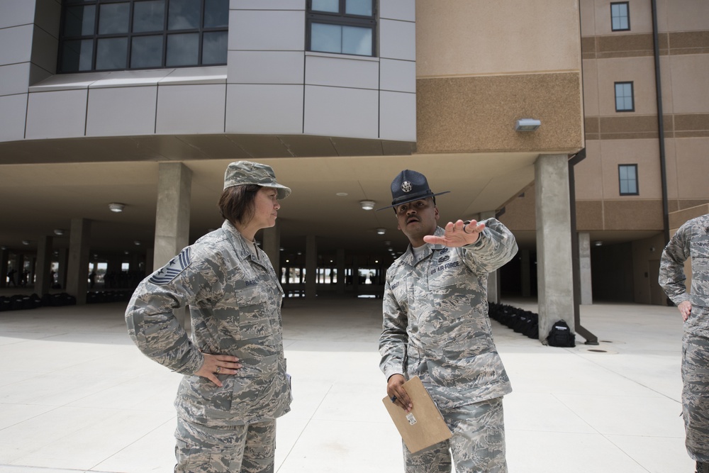 U.S. Chief Master Sgt. JoAnne S. Bass, 2nd Air Force Command Chief distinguished visit