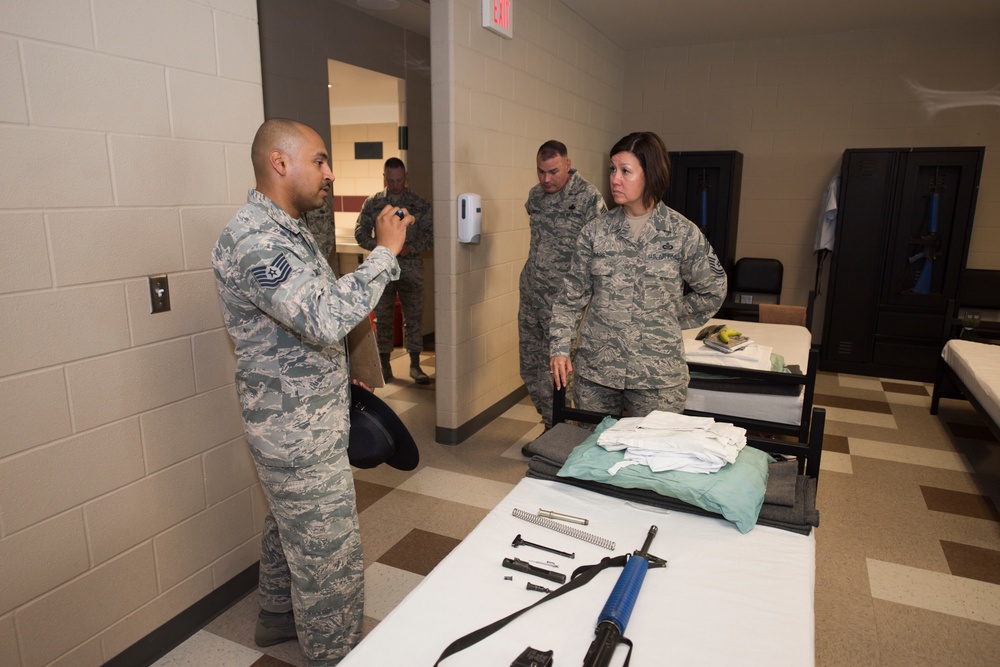 U.S. Chief Master Sgt. JoAnne S. Bass, 2nd Air Force Command Chief distinguished visit