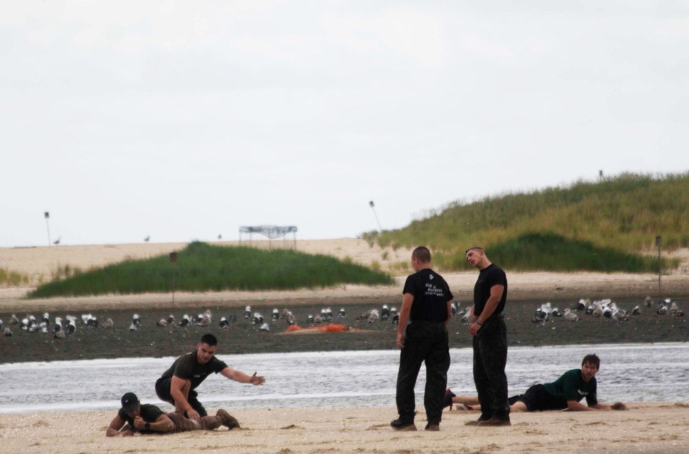 Officer Selection Station Jersey City Sandy Hook Beach training