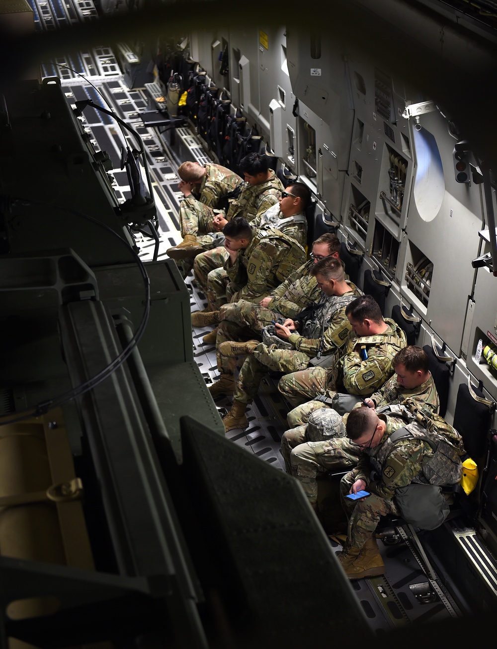 JBLM Soldiers ride in McChord C-17