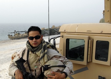 Navy COMCAM operator self-portrait