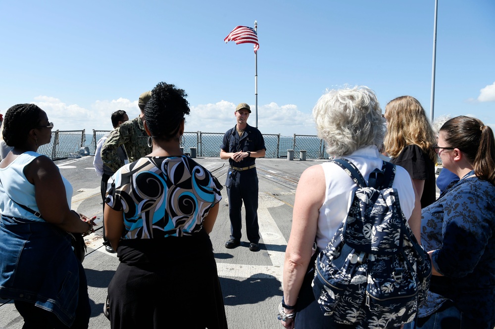 Office of Naval Research Tours Naval Base Norfolk and USS Bainbridge