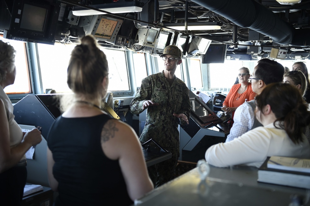 Office of Naval Research Tours Naval Base Norfolk and USS Bainbridge