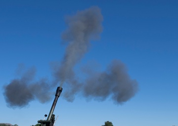 160th Field Artillery live fire new artillery systems