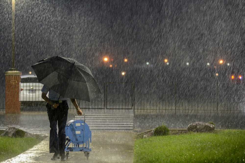 89th AW Officials Greet Benin President