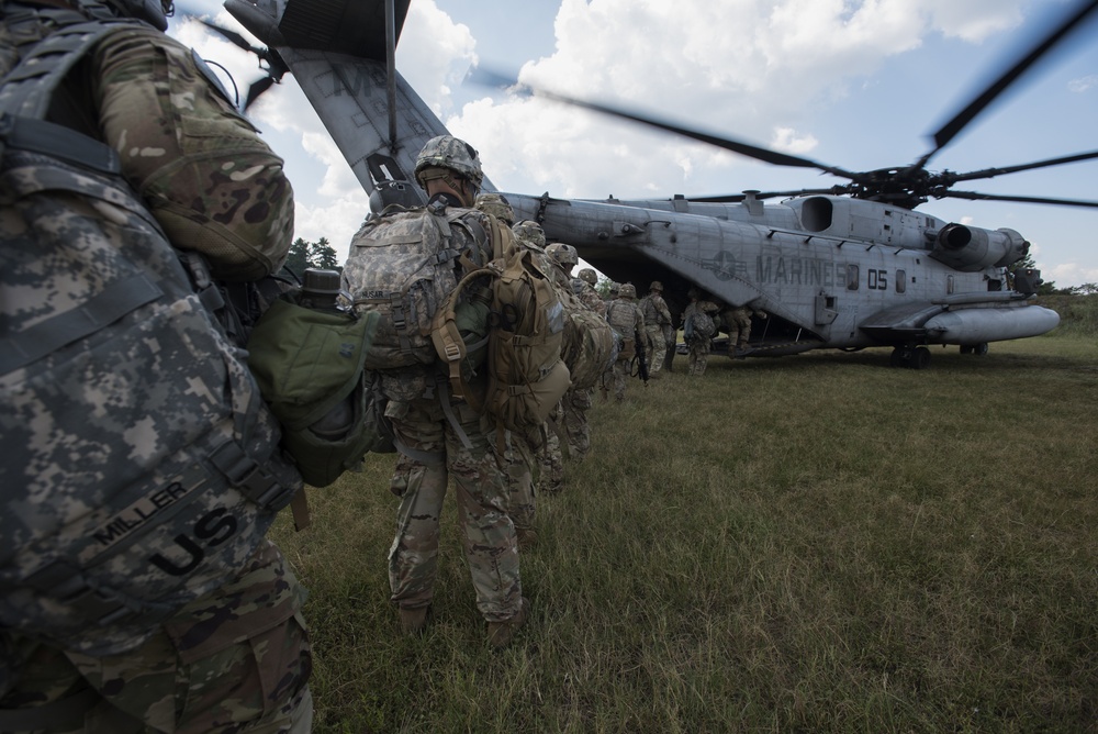 U.S. Marines assist Army in joint training exercise