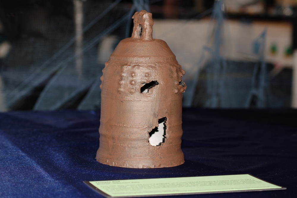3D printed bell from Tinian Island at Naval Museum