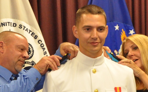NSWC Civilian Engineer Commissioned into the Naval Reserve, Honored for Academic Achievement