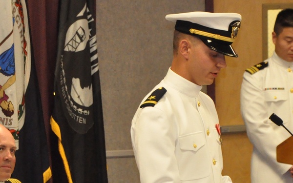 NSWC Civilian Engineer Commissioned into the Naval Reserve, Honored for Academic Achievement