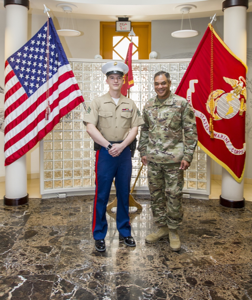 U.S. Army Lt. Gen. Michael X. Garrett, U.S. Army Central commander, visits with Soldiers, Key Leaders in Jordan