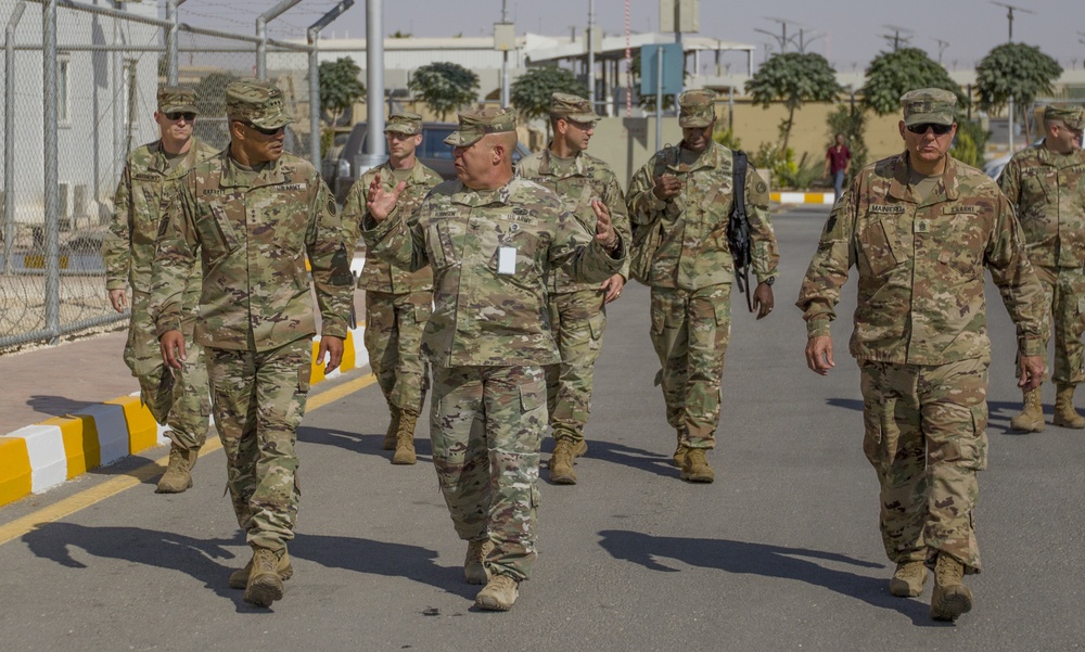 U.S. Army Lt. Gen. Michael X. Garrett, U.S. Army Central commander, visits with Soldiers, Key Leaders in Jordan