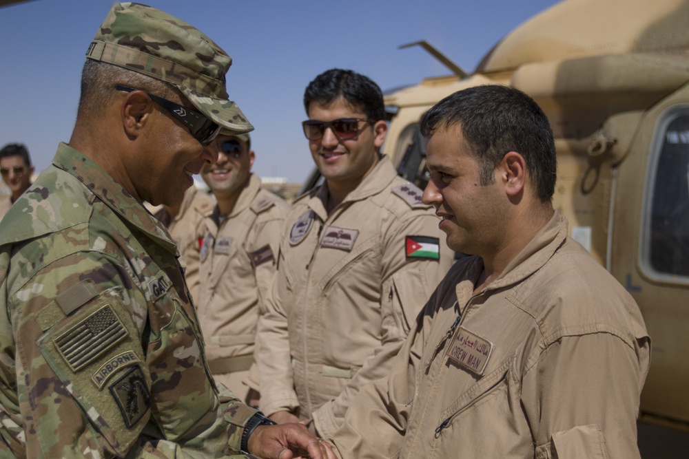 U.S. Army Lt. Gen. Michael X. Garrett, U.S. Army Central commander, visits with Soldiers, Key Leaders in Jordan