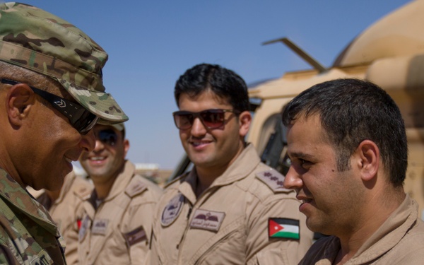 U.S. Army Lt. Gen. Michael X. Garrett, U.S. Army Central commander, visits with Soldiers, Key Leaders in Jordan