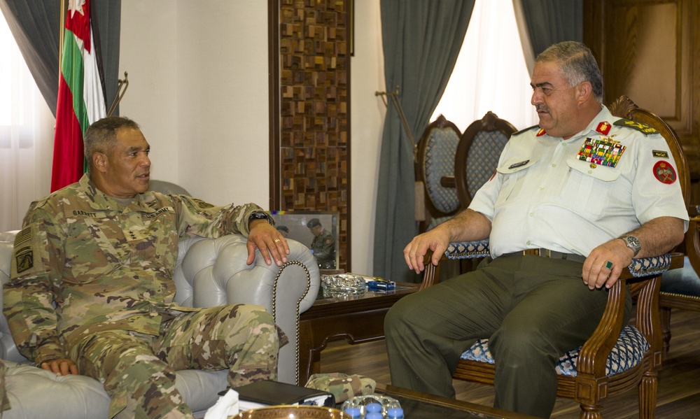 U.S. Army Lt. Gen. Michael X. Garrett, U.S. Army Central commander, visits with Soldiers, Key Leaders in Jordan