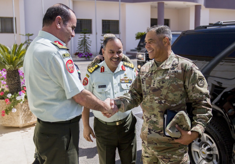 U.S. Army Lt. Gen. Michael X. Garrett, U.S. Army Central commander, visits with Soldiers, Key Leaders in Jordan