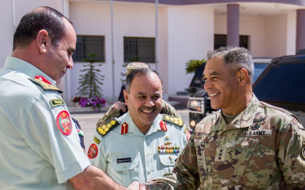 U.S. Army Lt. Gen. Michael X. Garrett, U.S. Army Central commander, visits with Soldiers, Key Leaders in Jordan