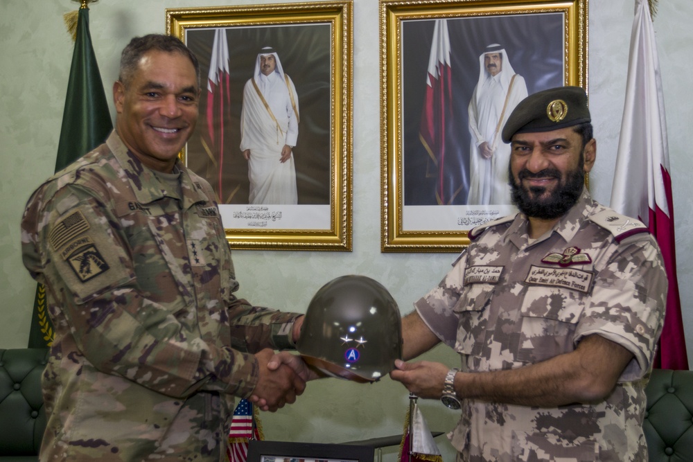 Lt. Gen. Michael X. Garrett, U.S. Army Central commander visits with senior Qatari leadership