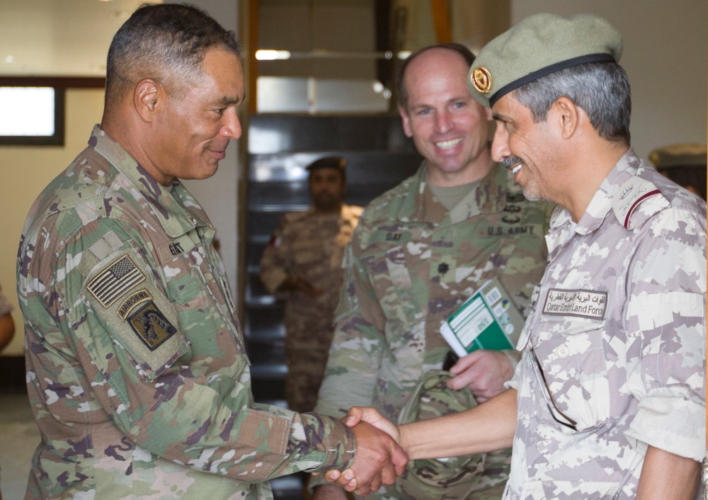 Lt. Gen. Michael X. Garrett, U.S. Army Central commander visits with senior Qatari leadership