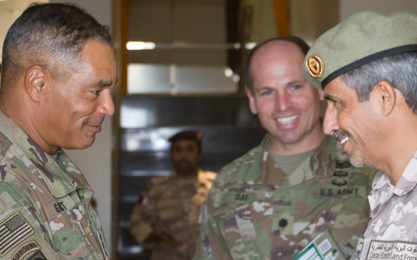 Lt. Gen. Michael X. Garrett, U.S. Army Central commander visits with senior Qatari leadership