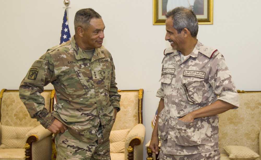 Lt. Gen. Michael X. Garrett, U.S. Army Central commander visits with senior Qatari leadership