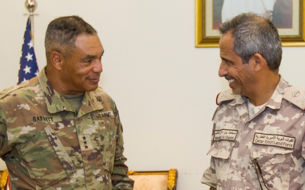 Lt. Gen. Michael X. Garrett, U.S. Army Central commander visits with senior Qatari leadership