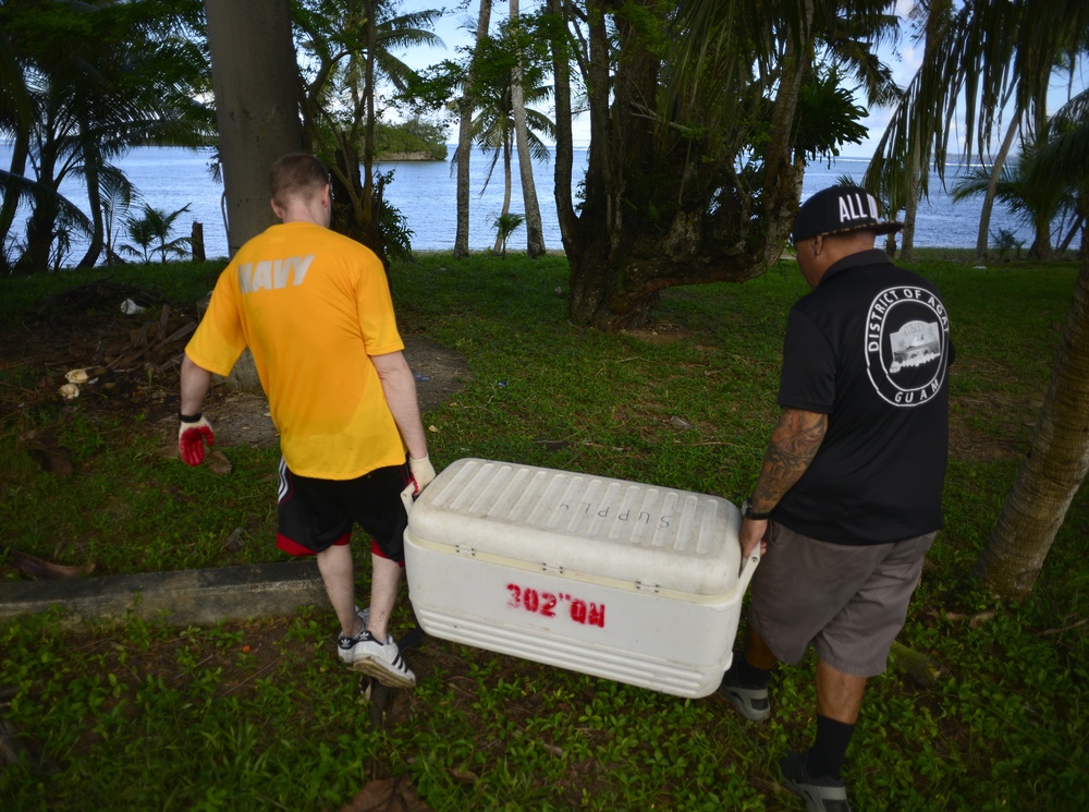 NAVY HELPS IN GUAM