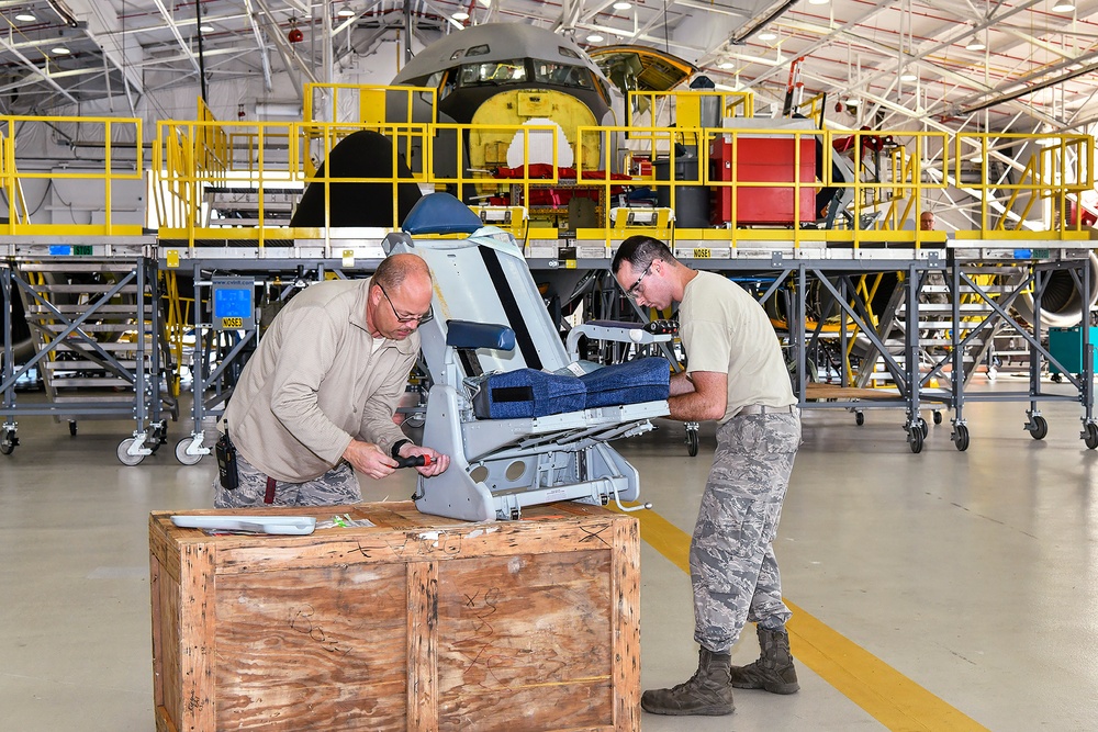 191st Maintenance Squadron performs isochronal inspection on KC-135 Stratotanker at Selfridge Air National Guard Base, Michigan