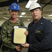 USS Gerald R. Ford (CVN 78) supply department's awards at quarters.
