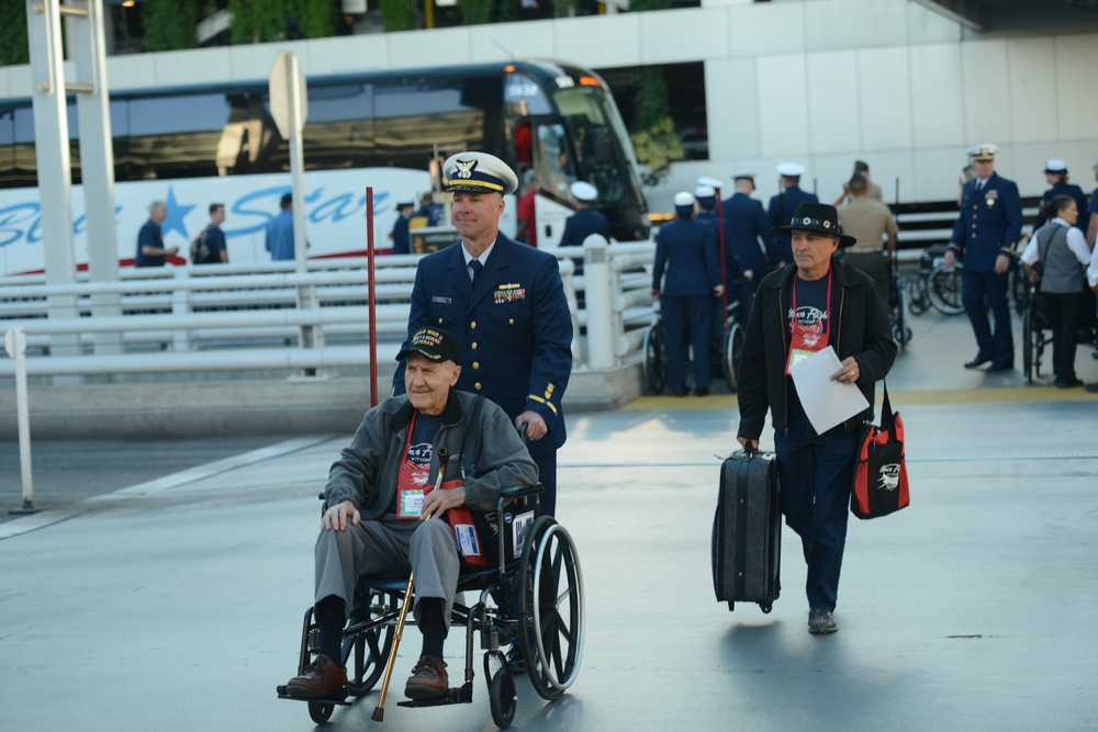 Coast Guard honors veterans at PDX for Honor Flight
